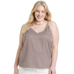 A New Day™ Women's Matte Satin Cami - Dark Brown, Size XL